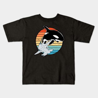 Hammerhead shark and orca Kids T-Shirt